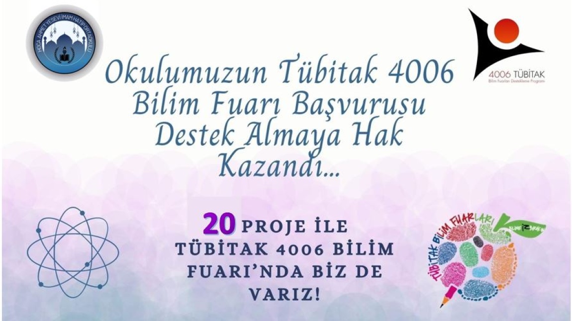 OKULUMUZUN TÜBİTAK 4006 BİLİM FUARI BAŞVURUSU DESTEK ALMAYA HAK KAZANDI...